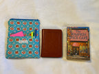Sweet Cherry Pie Blue Kindle Sleeve interior showing delicate blue floral lining and blue zipper