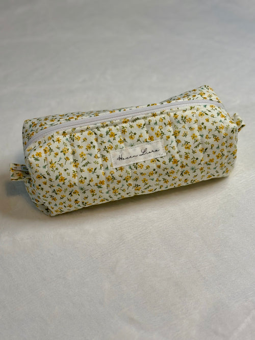 Buttercup Meadow Pencil & Makeup Brush Bag 2.0 - front view