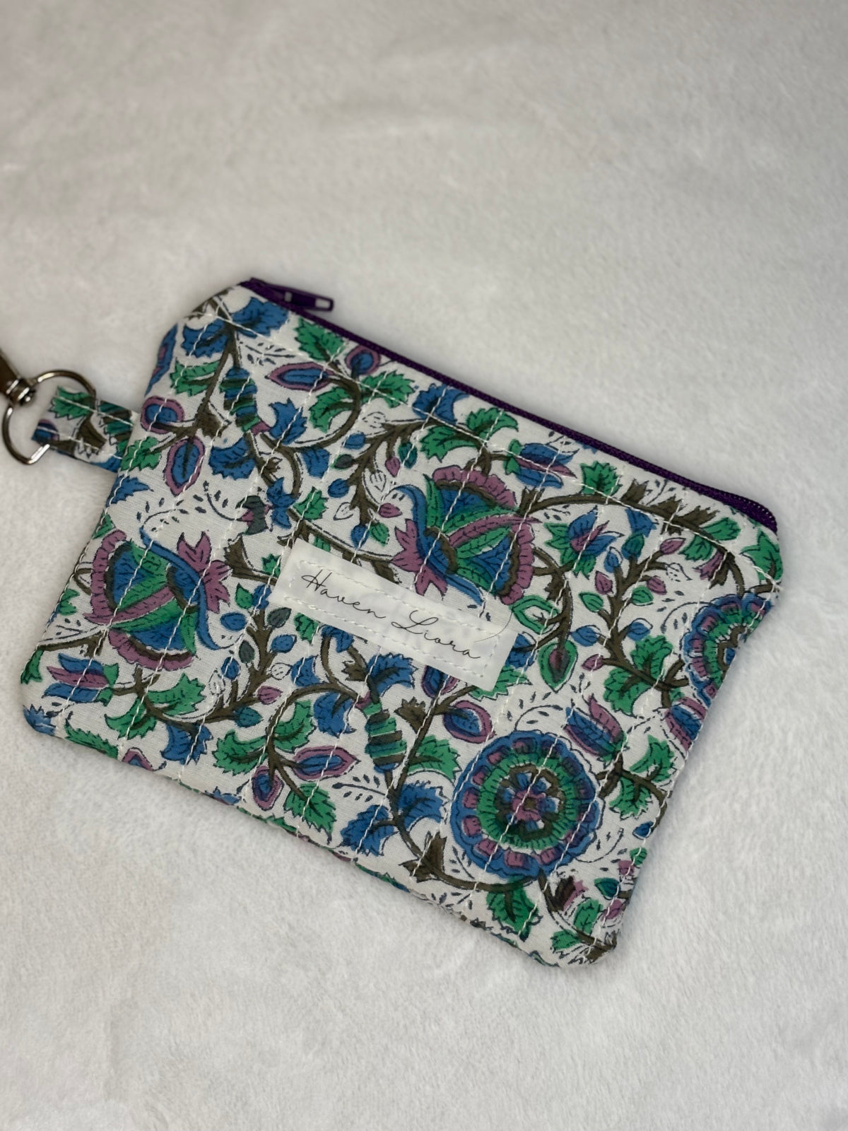 Kashmir Garden Quilted Wallet - front view