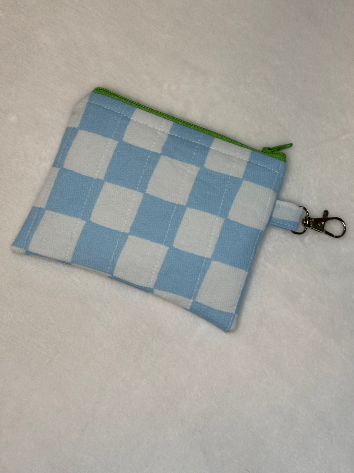 Blue Check Wallet - back view