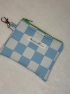 Blue Check Wallet - front view